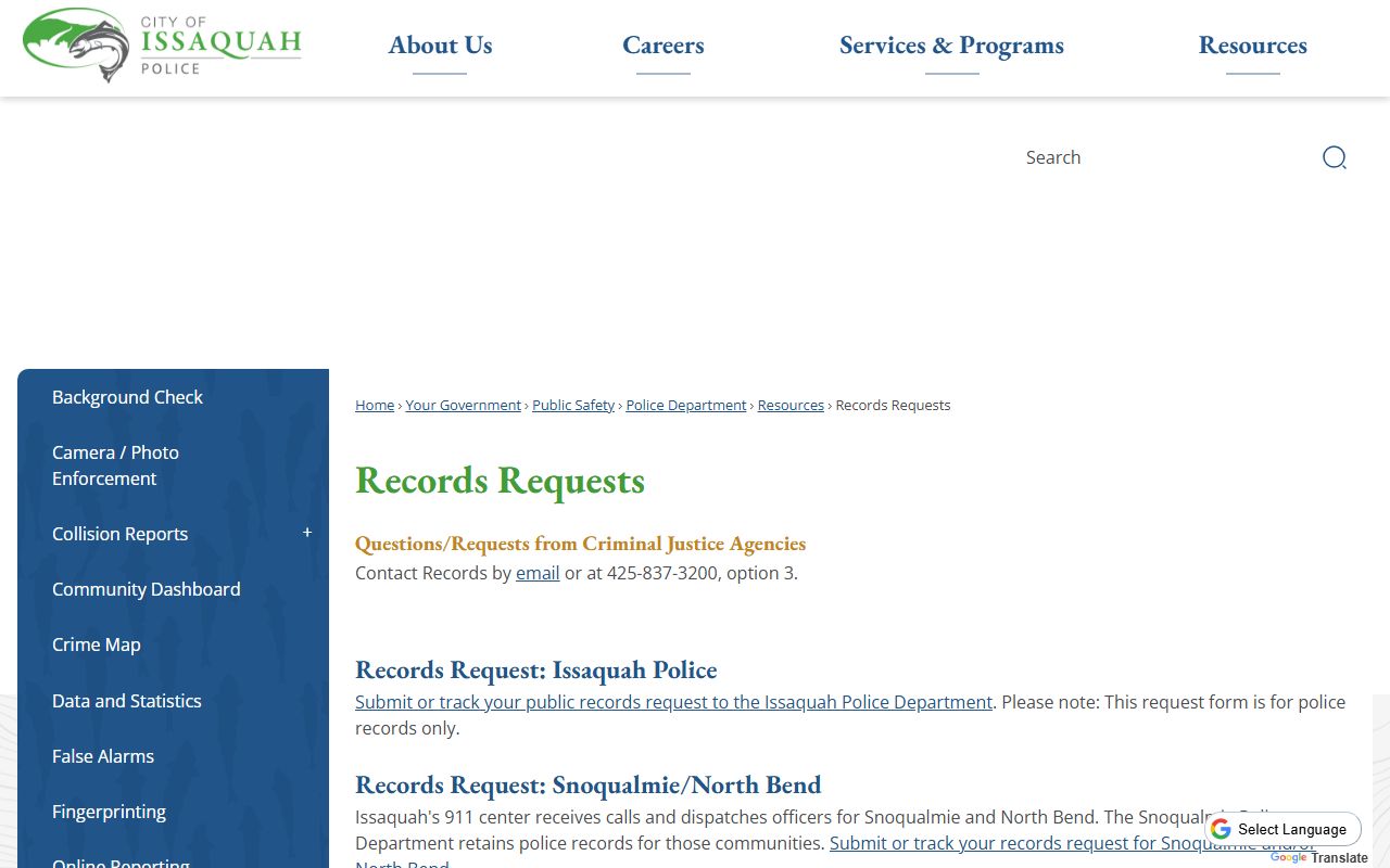 Issaquah recent arrests records requests