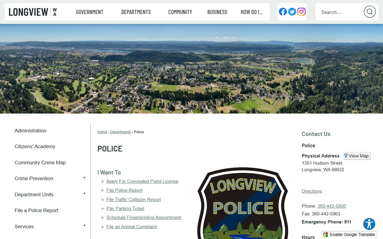 Longview recent arrests police department page