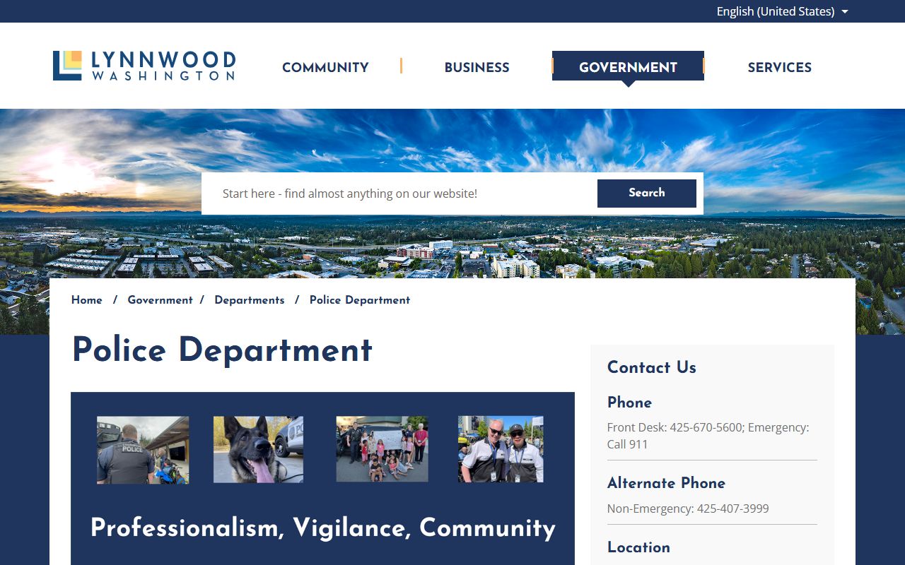 Lynnwood recent arrests police department page