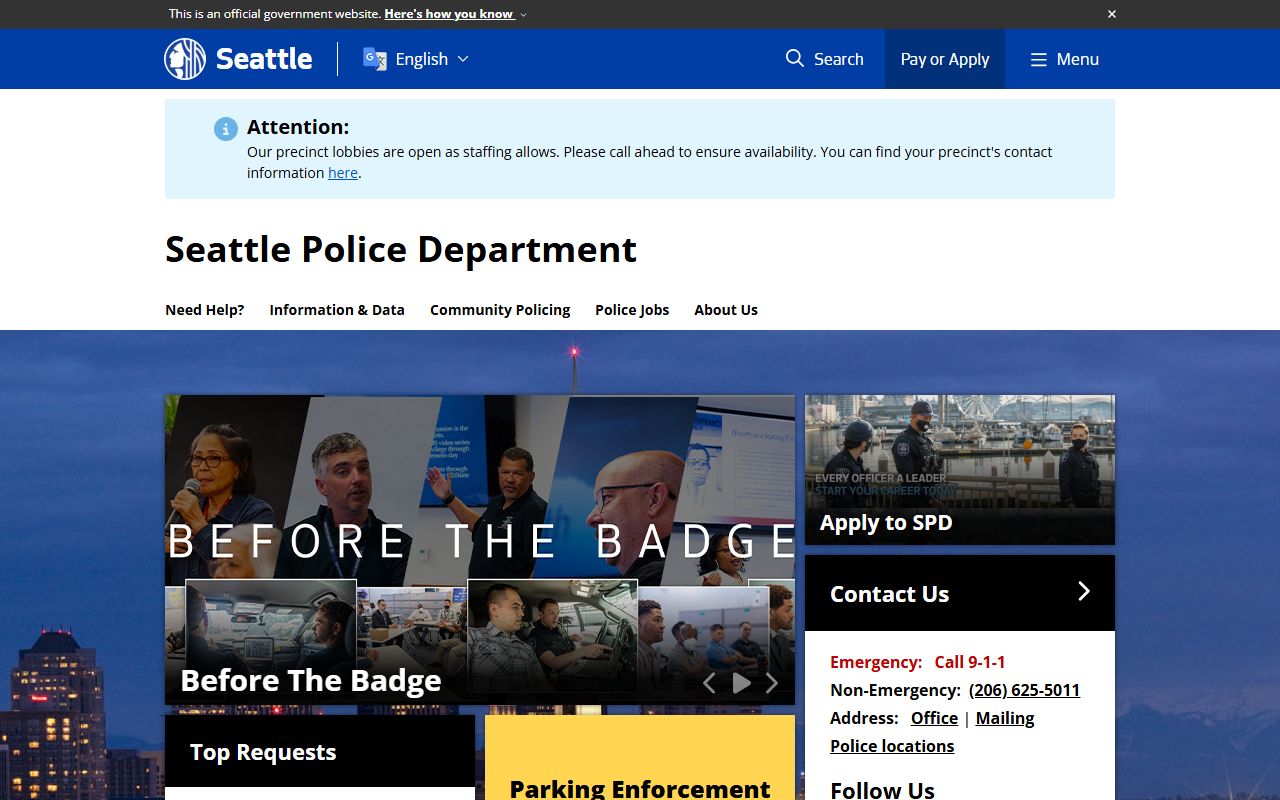 Seattle recent arrests police department source