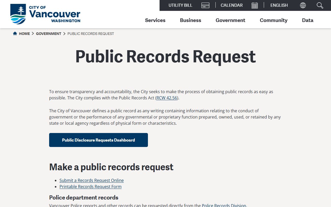 Vancouver recent arrests public records source
