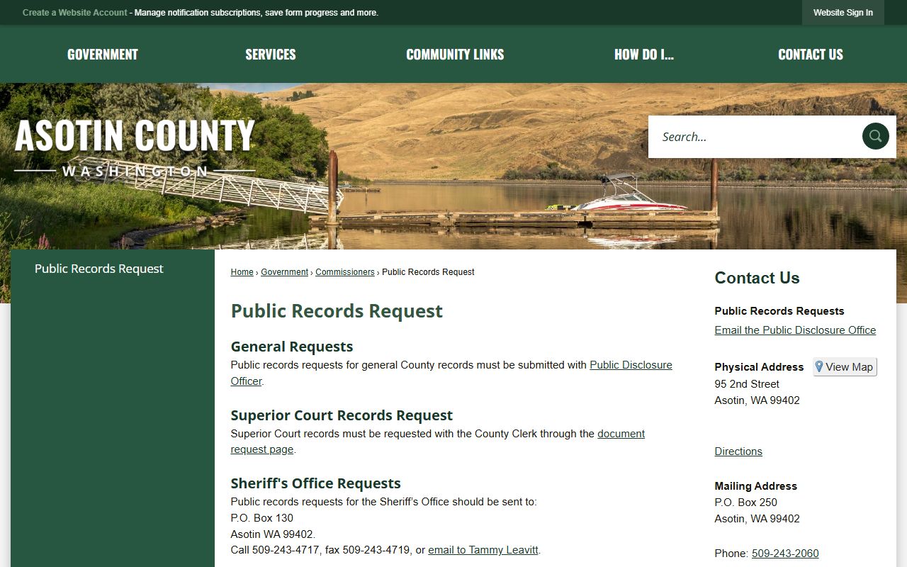 Asotin County recent arrests public records request source