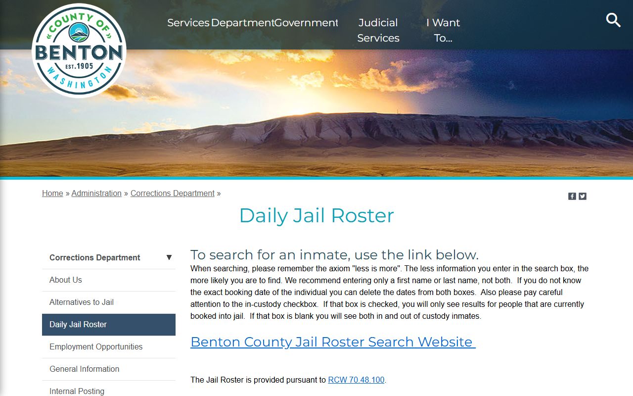 Benton County Recent Arrests new jail roster