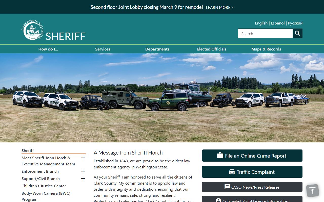 Clark County recent arrests sheriff office