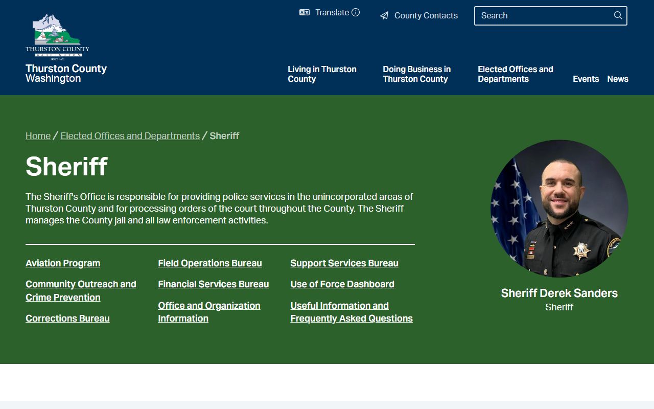 Thurston County Recent Arrests sheriff office