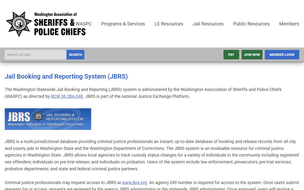 Washington recent arrests jail booking reporting system source